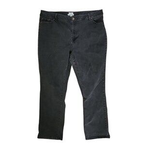 L.L. Bean Jeans Womens Plus Size 20W Black Denim Pockets Classic Fit Straight